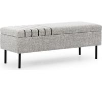 Banc de chambre gris moderne Banc de lit de luxe Châssis en bois Nouveau JV Moebel