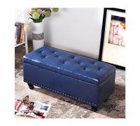 Banc de Chambre Tabouret à Langer Multifonctionnel Long for Porte d'entrée, canapé de Maison, rectangulaire, Couleur Unie, Tabouret for(Dark Blue,80cm)