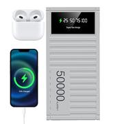Banc De Charge 50000 MAh Chargeur Rapide 66W Energy Bank Energy Power Bank LED Affichage Pour Camping En Plein Air Camping PD Stream Vacations Aventure Affichage Numérique