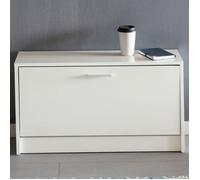 Banc à chaussures ZOEY blanc - WOHNLING - 80 cm - Bois - Classique - Intemporel