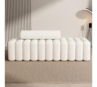 Banc de chevet en velours, tabouret de coiffeuse en bois massif, ottomane douce pour chambre à coucher, salon, couloir, entrée, dressing