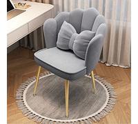 Banc de coiffeuse moderne en velours rembourré avec dossier élégant et minimaliste pour chambre à coucher, salon ou salle de maquillage