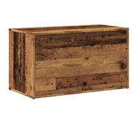 Banc de couloir aspect bois vieilli 80 x 40 x 45 cm avec tiroir et espace de rangement, coffre pour couloir, entrée, banc de garde-robe et banc à chaussures