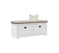 Vidaxl Banc De Couloir Bodo Blanc Et Marron 114x40x45 Cm Multicolore