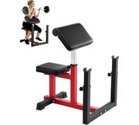 Banc de curling réglable Preacher machine à biceps - équipement d'haltères longs 200kg - équipement de fitness pour l'entraînement à domicile