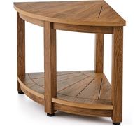Banc de Douche d'Angle-VEVOR-47,7 cm de Hauteur, 45 cm de Rayon, Tabouret de Douche Polystyrène Imitation Bois-pour Salle de Bain