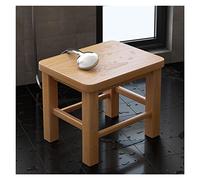 Banc de douche en bois léger avec pieds antidérapants, entièrement assemblé, idéal pour la maison, la salle de bain, le jardin, couleur naturelle, 270 x 230 x 300 mm