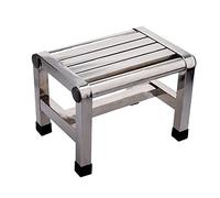 Banc de douche imperméable en acier inoxydable - Tabouret de douche compact - Chaise en acier pour utilisation en usine et atelier - Parfait pour le confort et la sécurité