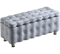 Banc de fenêtre pour bout de lit, tabouret ottoman, tabouret de canapé, tabouret violet pour chambre à coucher et salon, tabouret polyvalent pour se reposer et se changer - Décoration d'intérieur