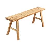 Banc de ferme en bois massif pour entrée et salle à manger - Couleur personnalisable, design de nouilles moins rustiques, rangement de chaussures polyvalent pour chambre à coucher et salon (98 x 15 x
