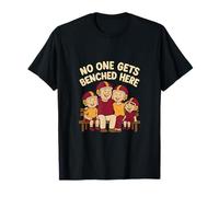 Banc de Football « No One Gets Benched Here » T-Shirt