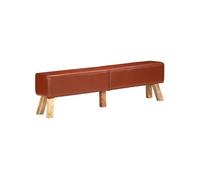 Banc de gymnastique marron 160 cm cuir véritable
