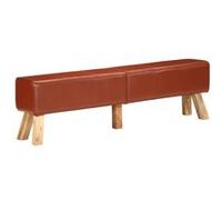 Banc de gymnastique marron 160 cm cuir véritable Marron G