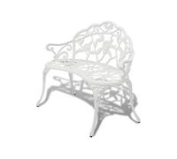 Vidaxl Banc De Jardin 100 Cm Aluminium Coulé Blanc