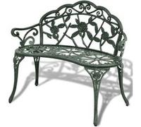 Banc de Jardin Aluminium Coulé Vert Meuble Siège de Terrasse Balcon vidaXL