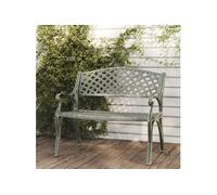 Vidaxl Banc De Jardin 102 Cm Aluminium Coulé Vert Vert