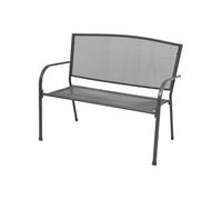 vidaXL Banc de jardin 42732 – 108 cm, maille d'acier anthracite avec accoudoirs