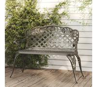 Vidaxl Banc De Jardin 108 Cm Aluminium Coulé Vert Vert