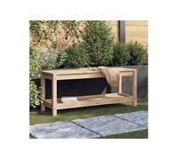 Banc de jardin - - 108x35x45 cm - Bois massif de pin - 2 personnes - Naturel