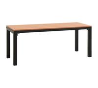 Banc de Jardin 110 cm Acier et WPC Marron Noir | Résistant aux Intempéries, Durable pour Terrasse, Charge Max 110 kg par Siège
