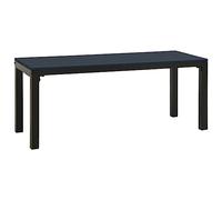 Banc de jardin 110 cm acier et WPC noir