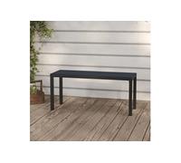 Banc de jardin 110 cm Acier et WPC Noir