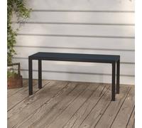 Banc de jardin 110 cm Acier et WPC Noir