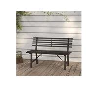 Banc de jardin 110 cm Acier Noir