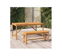Banc de jardin 150 cm bois massif d'acacia mobilier de jardin vidaXL