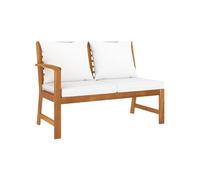 vidaXL Banc de jardin 114,5 cm avec coussin crème Bois solide d'acacia