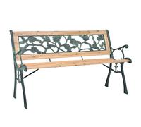 Banc de jardin 116 cm Fonte et bois massif de sapin meuble de jardin vidaXL