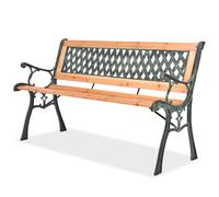 Banc de jardin 116 cm Fonte et bois massif de sapin meuble de jardin vidaXL