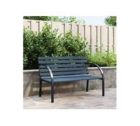 Banc de jardin 120 cm Gris Bois Gris G