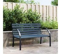 Banc de jardin 120 cm Gris Bois Gris G
