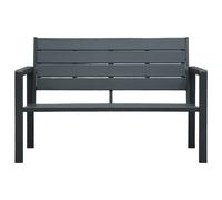 vidaXL Banc de jardin 120 cm HDPE gris aspect bois