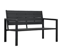 Banc De Jardin 120 Cm Pehd Noir Aspect De Bois