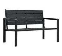 Banc De Jardin 120 Cm Pehd Noir Aspect De Bois