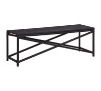 Banc de Jardin 120 cm Résine Tressée Gris Banquette Terrasse Extérieur vidaXL