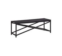 vidaXL Banc de jardin 120 cm – Résine tressée Noir – Modèle 46210