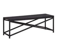vidaXL Banc de jardin 120 cm – Résine tressée Noir – Modèle 46210