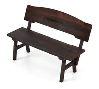 Banc De Jardin 120 X 51 X 78 Cm Assise Confortable Et Dossier Incliné Style Moderne En Bois D'épicéa Marron Helloshop26 20_0020005 Multicolore