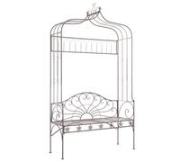 vidaXL Banc de jardin 122 cm Fer blanc antique