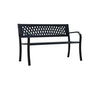 Banc De Jardin 125 Cm Noir Acier Noir
