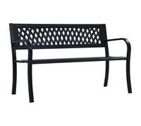 Banc De Jardin 125 Cm Noir Acier Noir