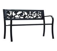 vidaXL Banc de jardin 125 cm Noir Acier