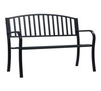Vidaxl Banc De Jardin 125 Cm Noir Acier Noir