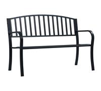 Vidaxl Banc De Jardin 125 Cm Noir Acier Noir