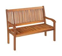 Helloshop26 Banc de Jardin 126 x 63 x 91 cm Confortable et spacieux Design Naturel en Bois d'acacia 20_0020002