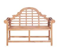 Banc de Jardin 127x58,5x92,5 cm Bois Massif de Teck | Bois massif de teck, chevronné et poncé, accoudoirs, dossier, manuel de montage inclus