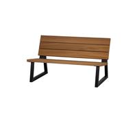 Banc de jardin 132 cm bois d'ayous et métal naturel Banco